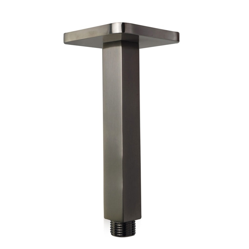 JTP Brushed Black 150mm HIX Ceiling Shower Arm close up image - 37218BBL
