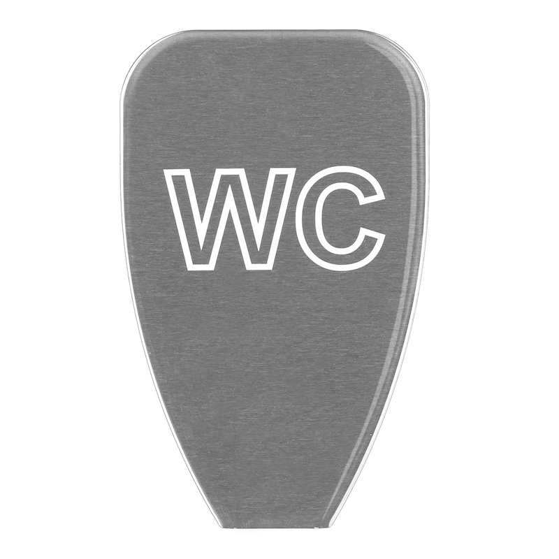 Tower WC Door Sign Stainless Steel - 90105CB - Front