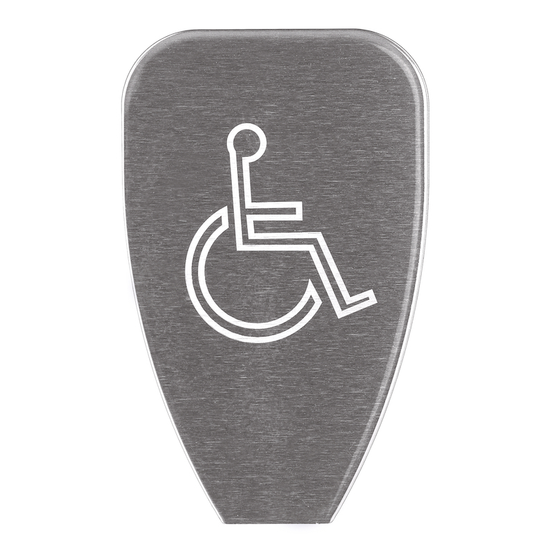 Tower Disabled Door Sign Stainless Steel - 90107CB - Front