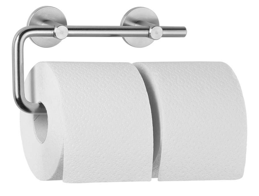 Chrome Nickel Stainless Steel Double Toilet Roll Holder - AC252