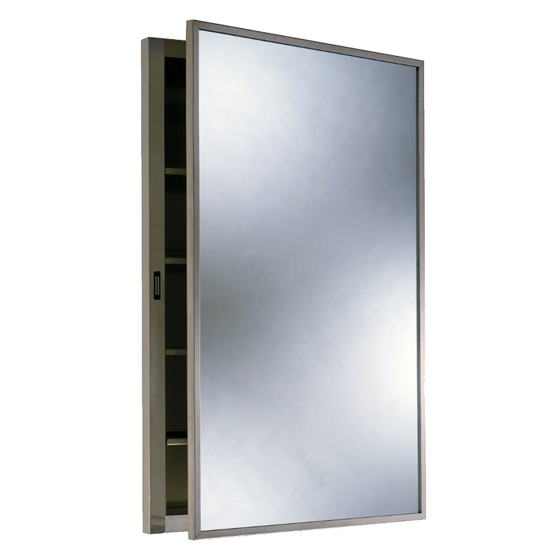 Recessed Washroom Storage Cabinet Stainless Steel