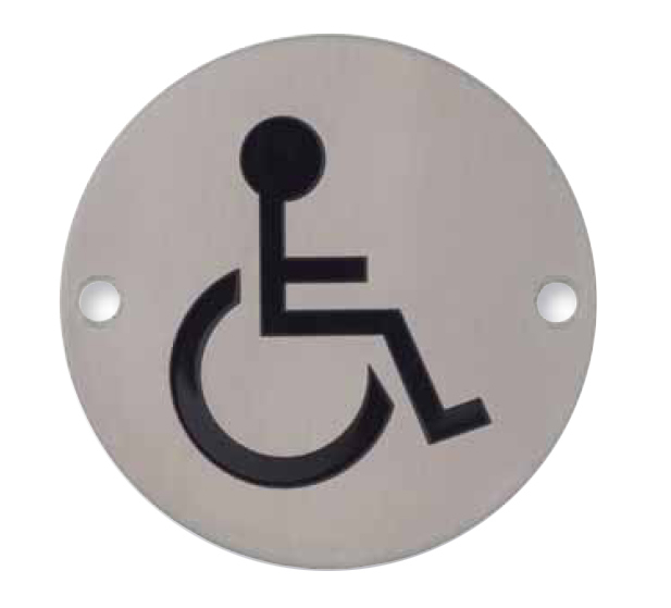 Dolphin Stainless Steel Signage Disabled 