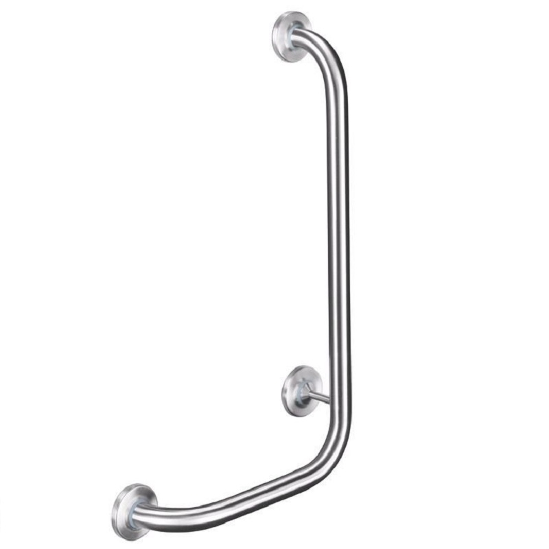 Prestige Left Hand Angled Grab Rail 650mm x 350mm - Satin Stainless Steel
