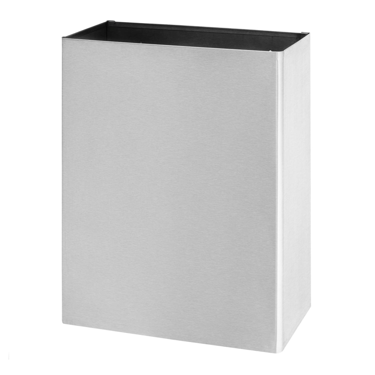 Brushed Stainless Steel 24L Wall Mounted Bin - Front