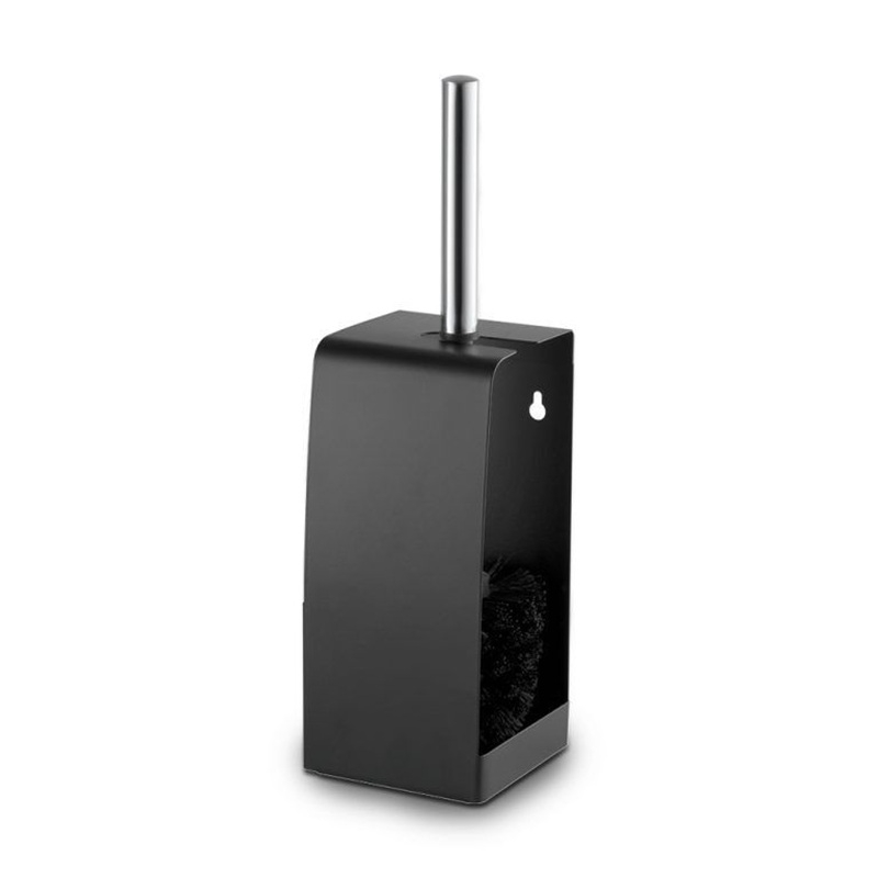 Prestige Ecoline Toilet Brush Set and Holder - Matt Black image on a white background - E-TBH/MBK