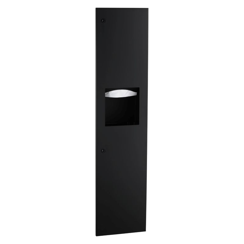 Bobrick Recessed Paper Towel Dispenser and Waste Receptacle - Matt Black