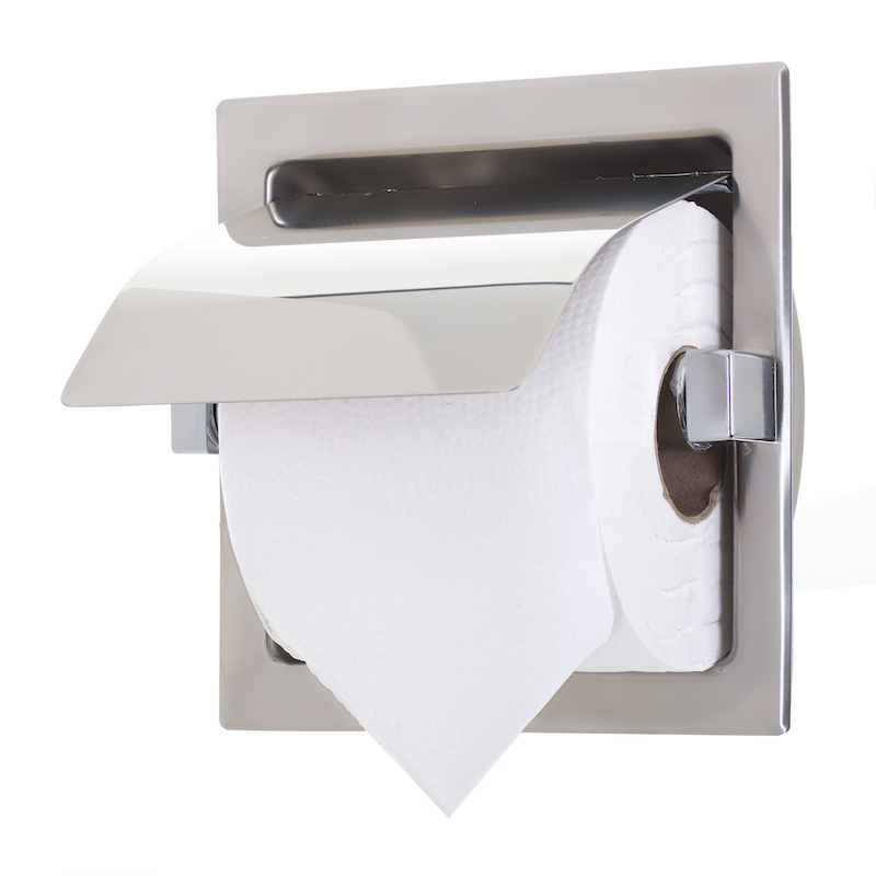 Recessed Toilet Roll Dispenser  - Side
