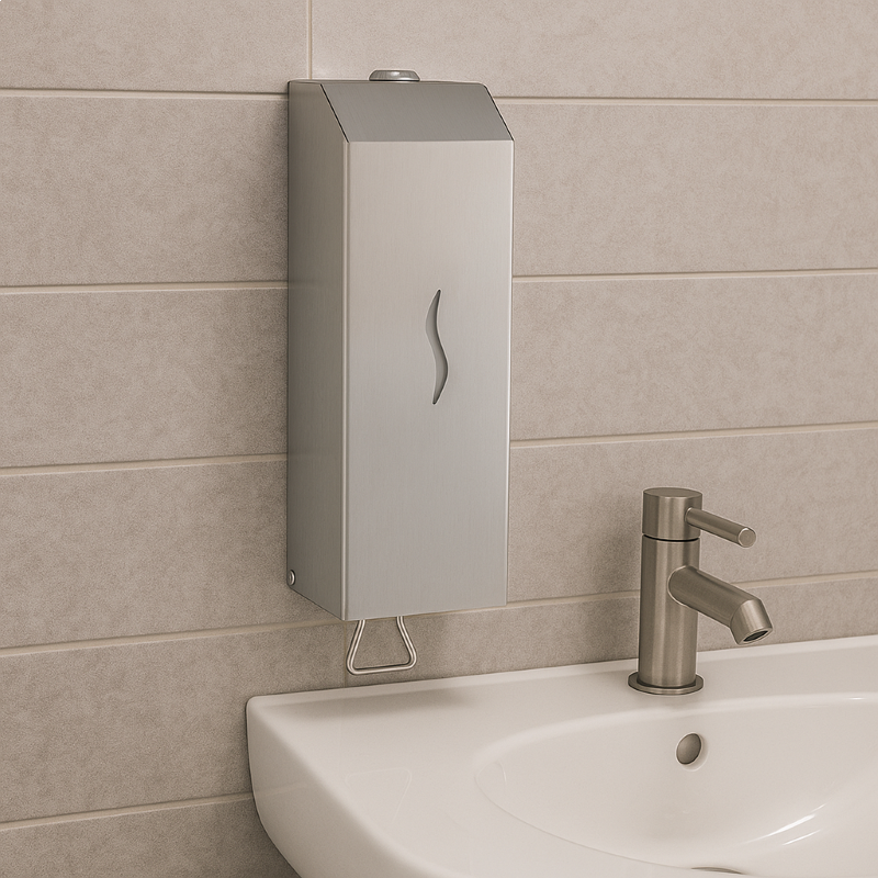 Prestige Ecoline Vertical 1L Foam Soap Dispenser Brushed Stainless Steel E-1MDS/FBS