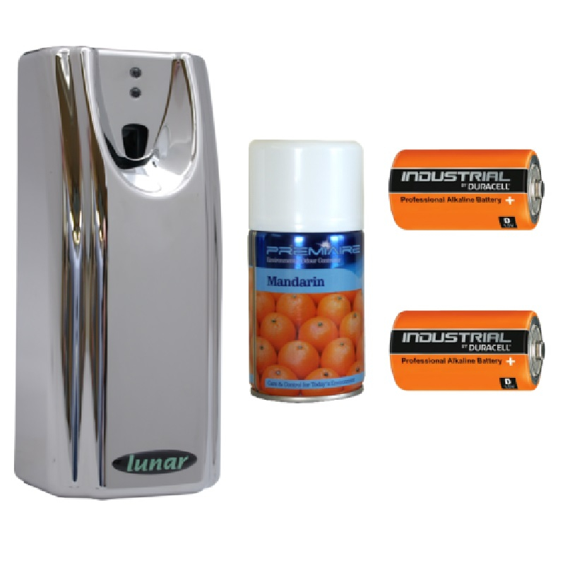 Lunar Spraytec Air Freshener Starter Pack - Chrome