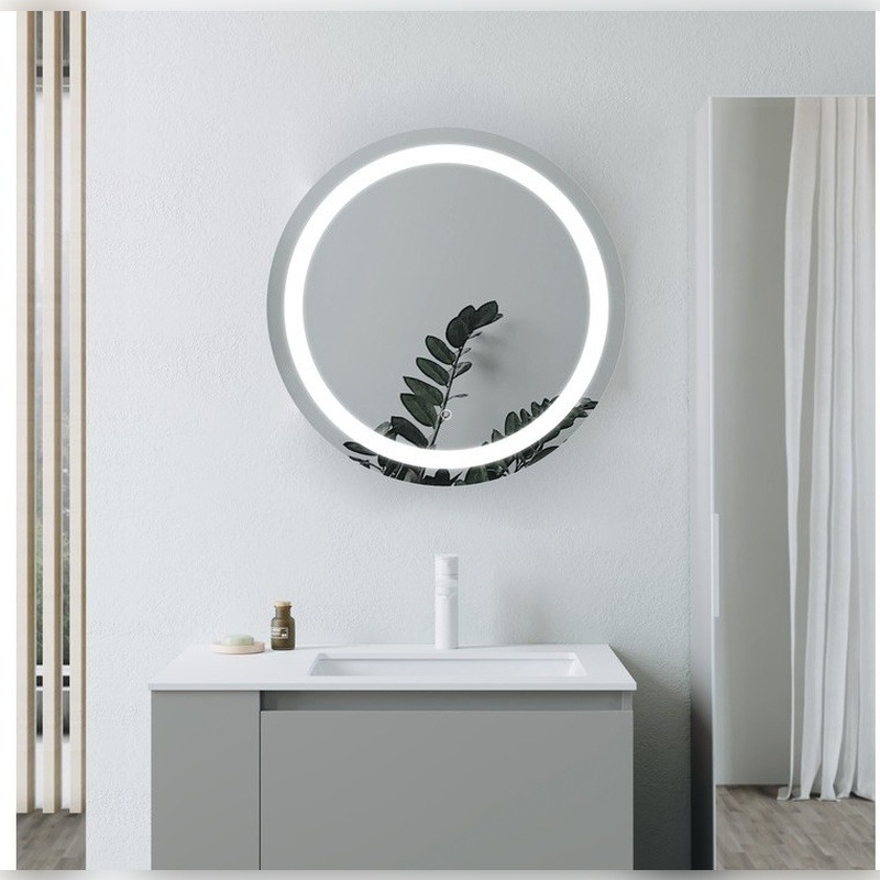 Hooton 600mm Round Front-Lit LED Mirror - In Situ