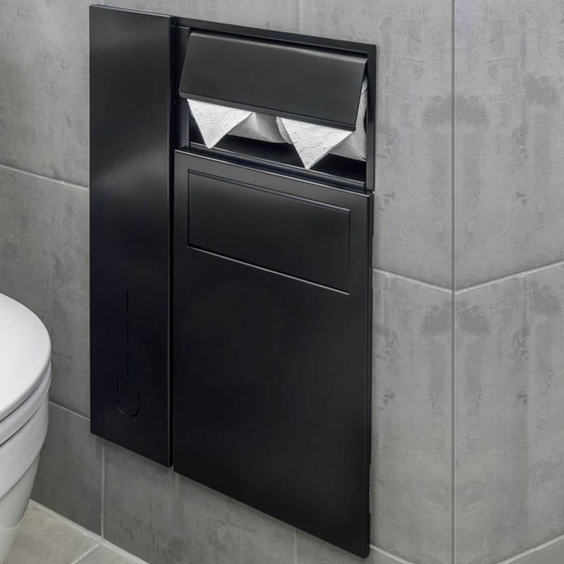 Prestige Combination Unit Toilet Tissue Sanitary Bin and Toilet Brush