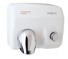 Hand Dryer Button Operated White 2.25kW