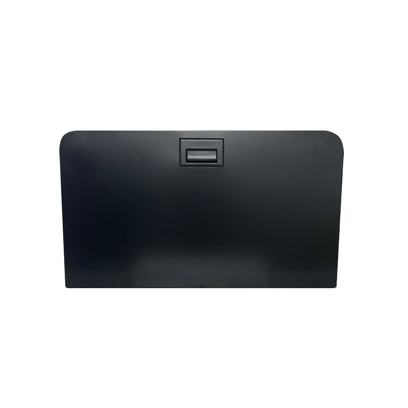 Genwec Matt Black Stainless Steel Horizontal Baby Changing Unit closed on a white background - GW07050401-MB