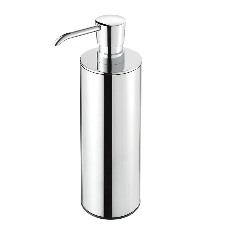 Free Standing Polished Stainless Steel Soap Dispenser
