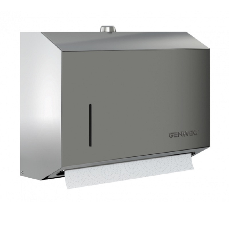 Genwec Polished Stainless Steel Paper Towel Dispenser