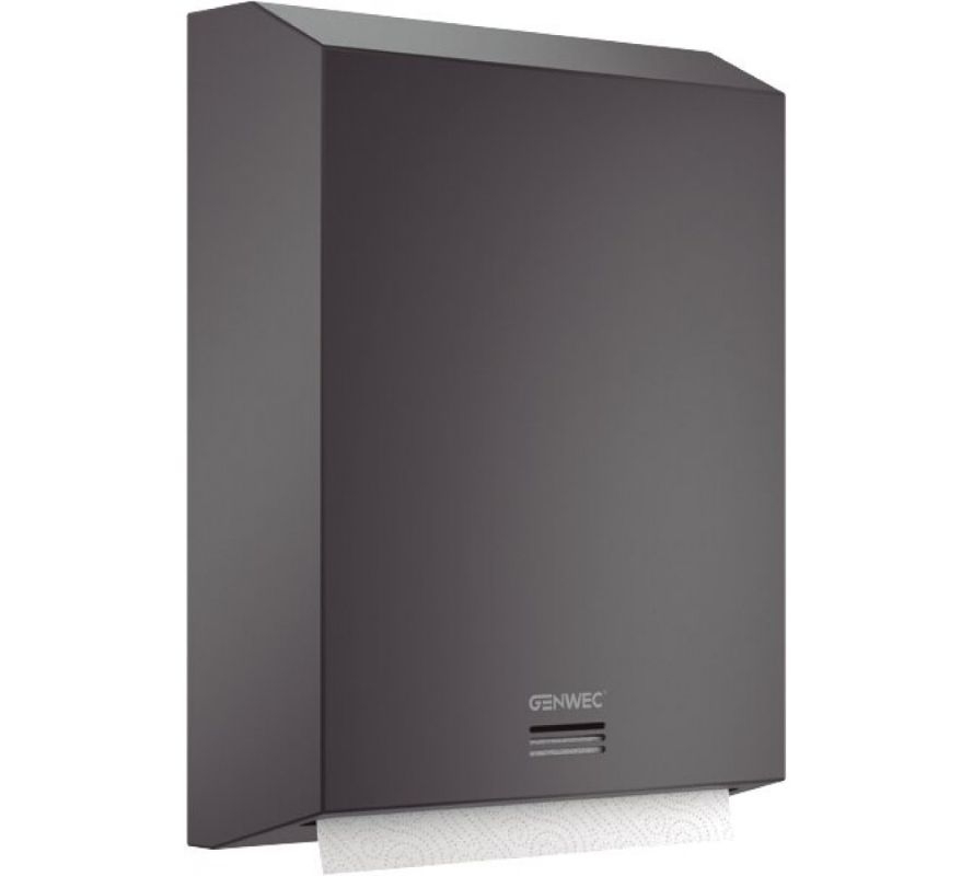 Genwec Large Paper Towel Dispenser - Matt Black image on a white background - GW03050403