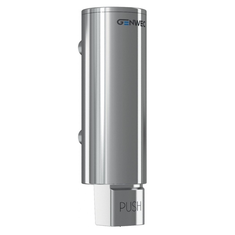 Genwec Cylindrical 300ml Polished Stainless Steel Soap Dispenser lose up image - GW04060402