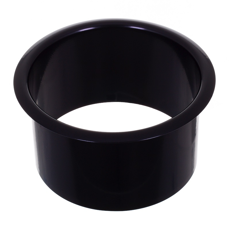 Prestige Counter Mounted Circular Waste Chute Black - 145mm matt black