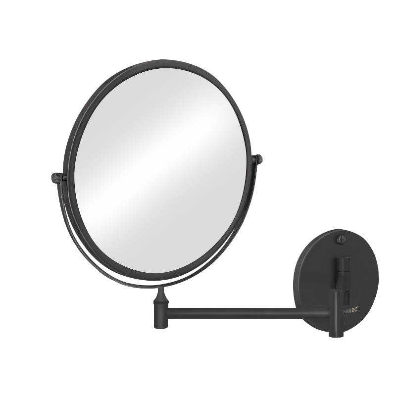 Matt Black Wall Mounted Shaving Mirror