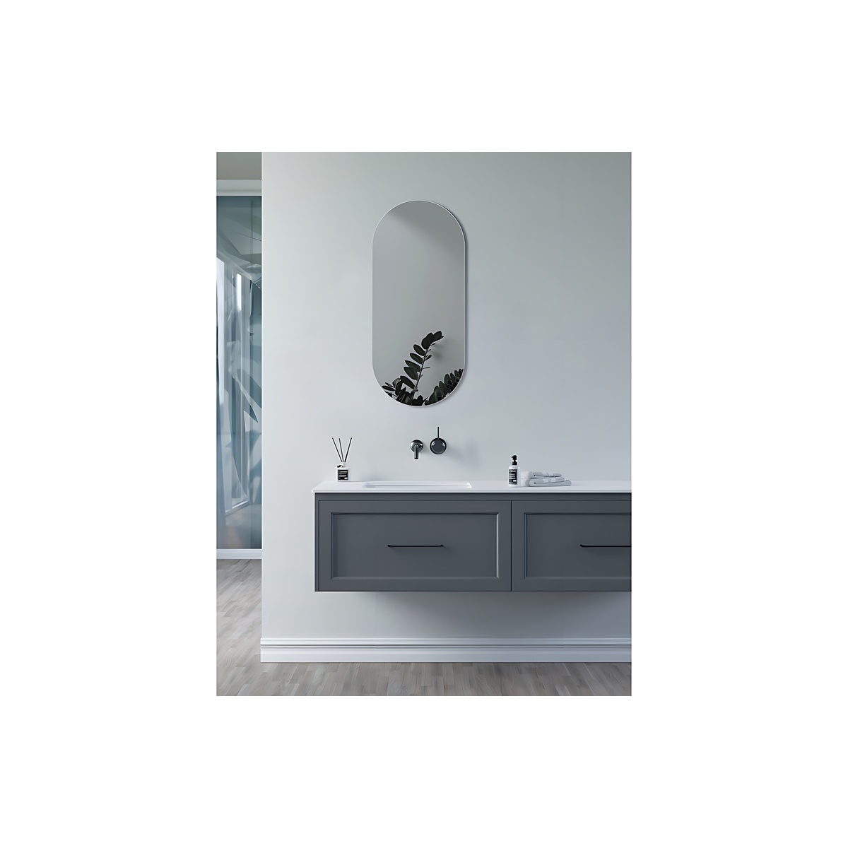 Honley Oblong Mirror 400mm x 800mm Lifestyle CNPW106291