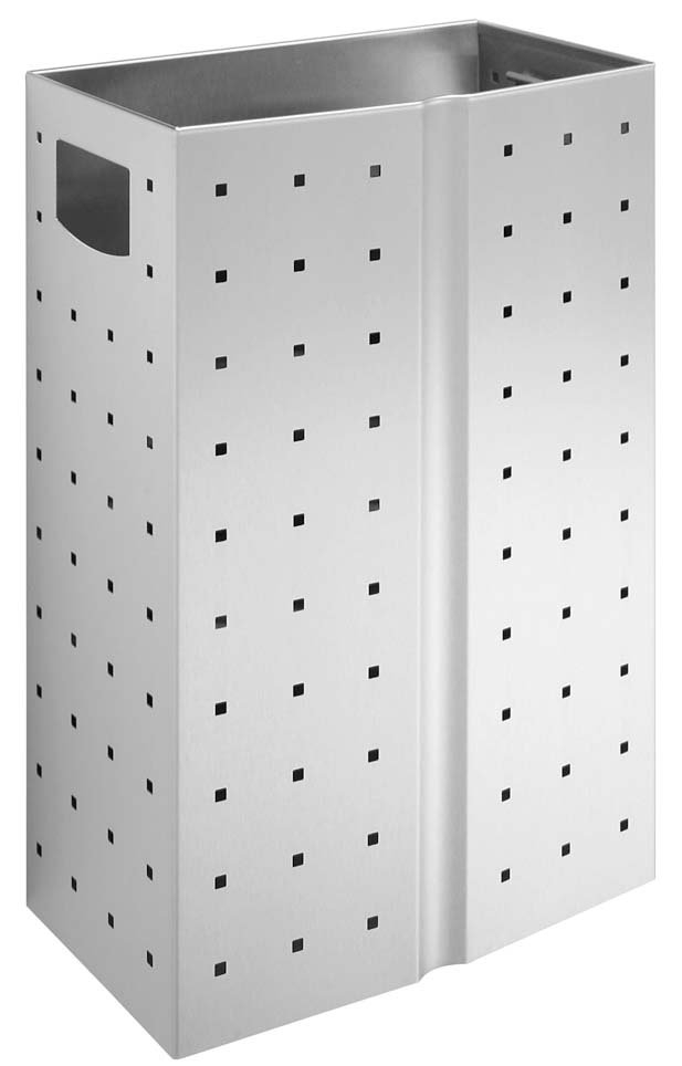 Perforated Waste Bin 24 Litres Chrome Nickel Stainless Steel