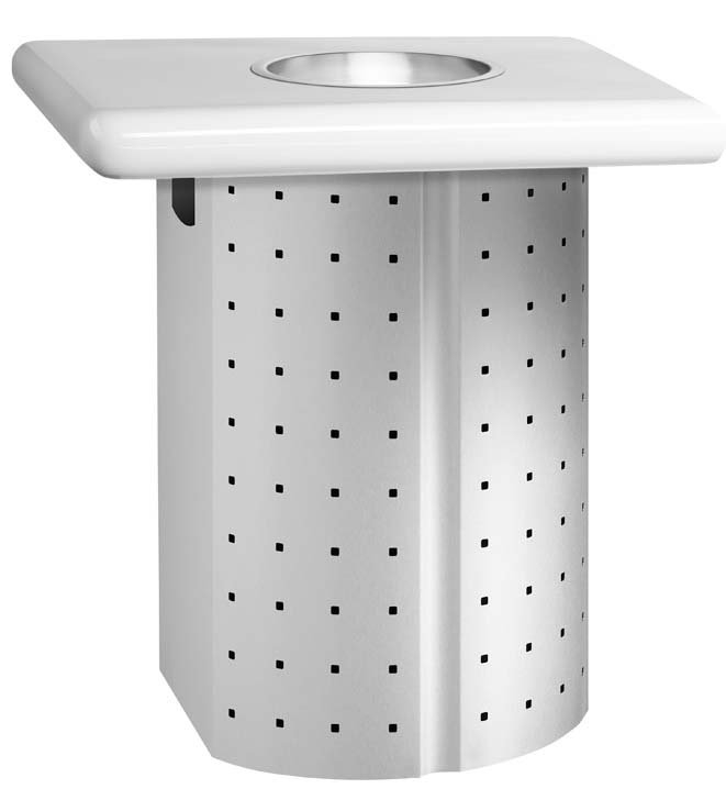 Perforated Waste Bin 35 Litres Chrome Nickel Stainless Steel