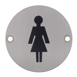 Dolphin Stainless Steel Signage Female