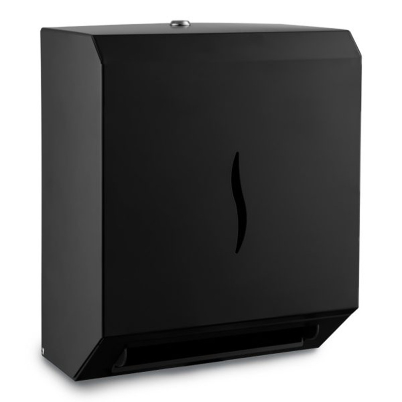 Prestige Ecoline Touch Free Paper Hand Towel Dispenser - Matt Black side image - E-HTF/MBK
