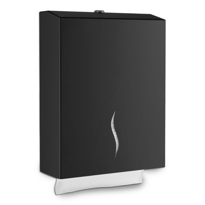 Prestige Ecoline Paper Towel Dispenser - Matt Black image on a white background -  E-ZHTL/MBK
