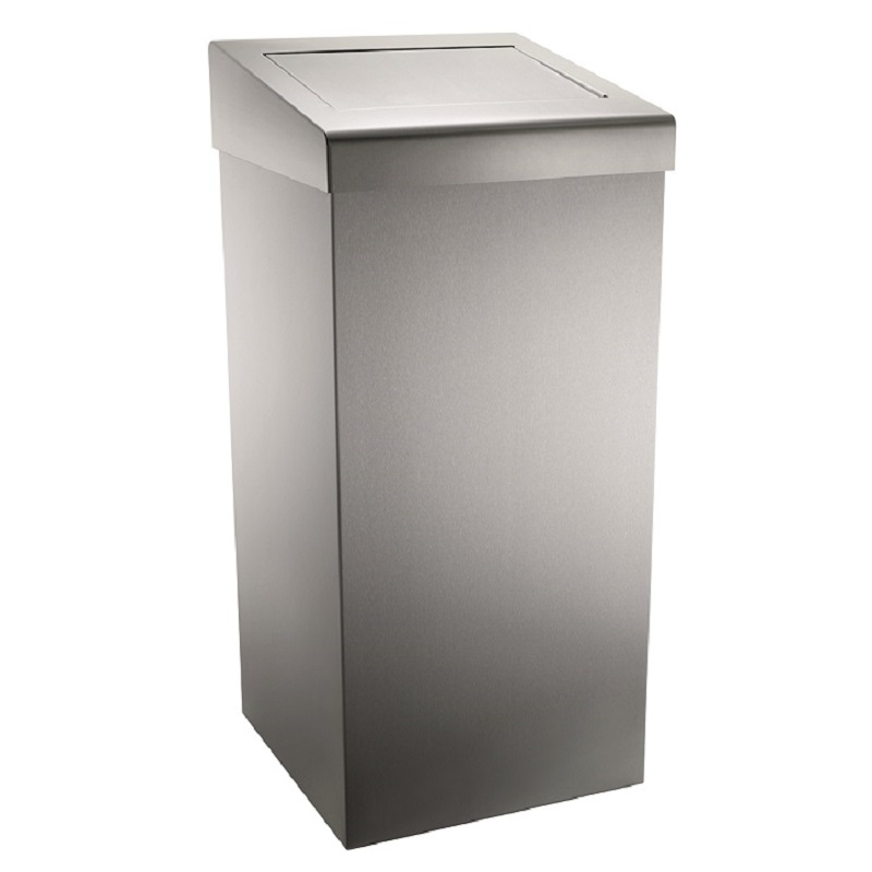 Brushed Stainless Steel 50 Litre Wastebin