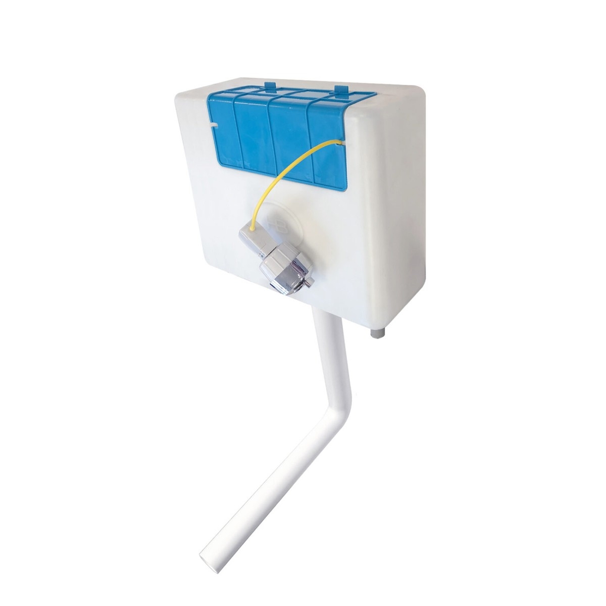 Scudo Bottom Inlet Concealed Toilet Cistern and Chrome Push Button image - CISTERN003W