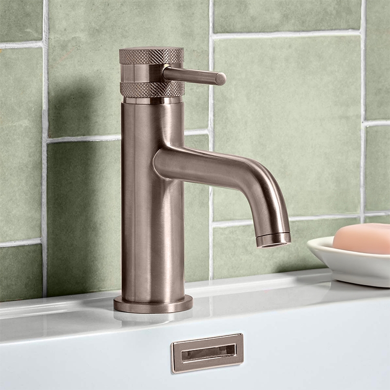 Scudo Core Mono Basin Mixer - Brushed Bronze In Situ