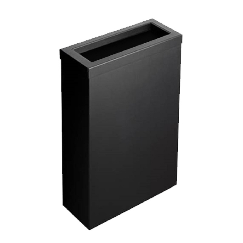 Opal Matt Black Steel 50 Litre Waste Bin With Chute Lid