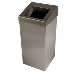 Prestiige 50 Litre Stainless Steel Waste Bin Front