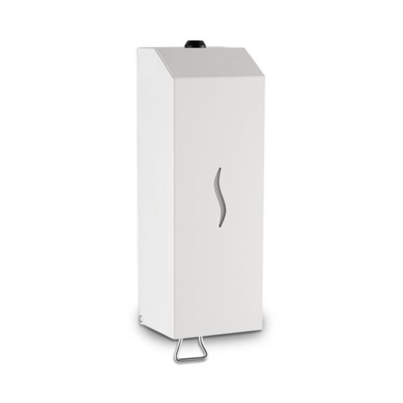 Prestige Ecoline White Gloss Manual Steel Vertical 1L Liquid Soap Dispenser image -E-1MSD/LWH