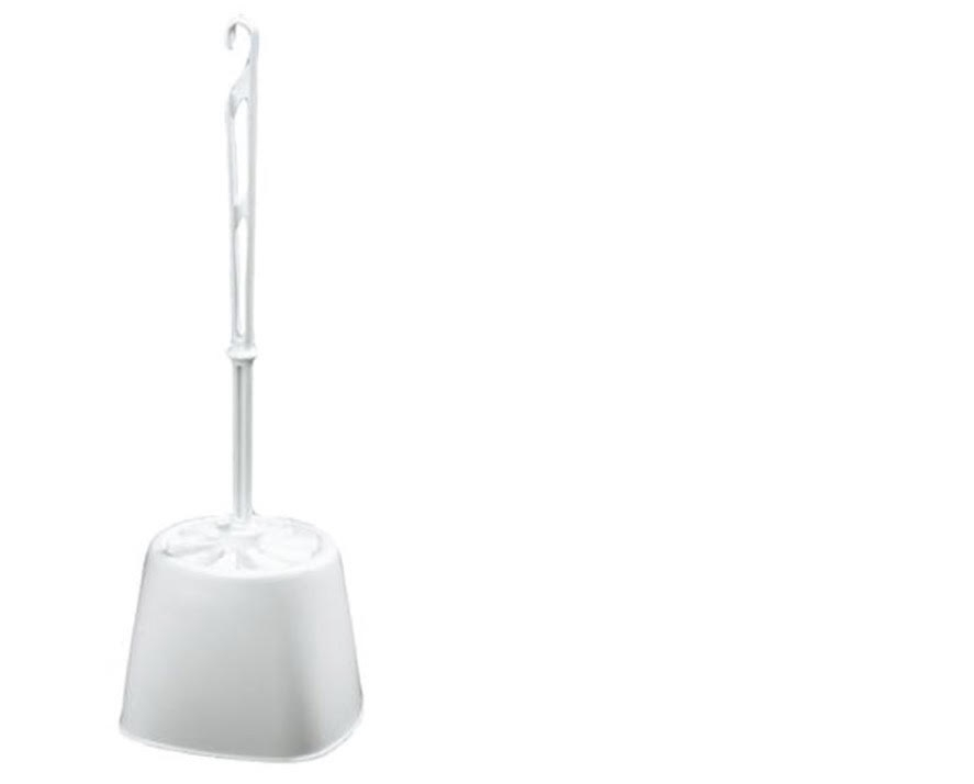 White toilet deals brush holder
