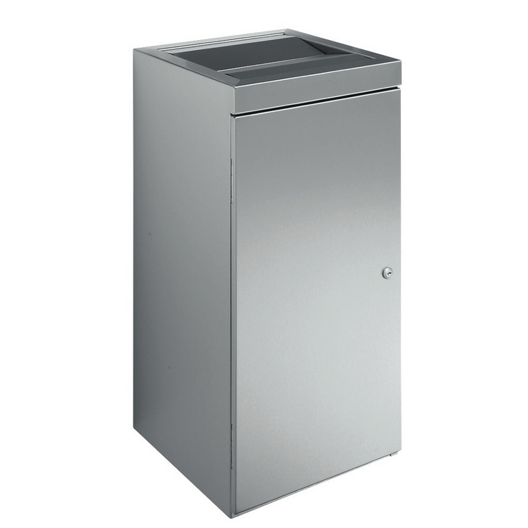 Waste Bin Chrome Finish Free Standing Stainless Steel