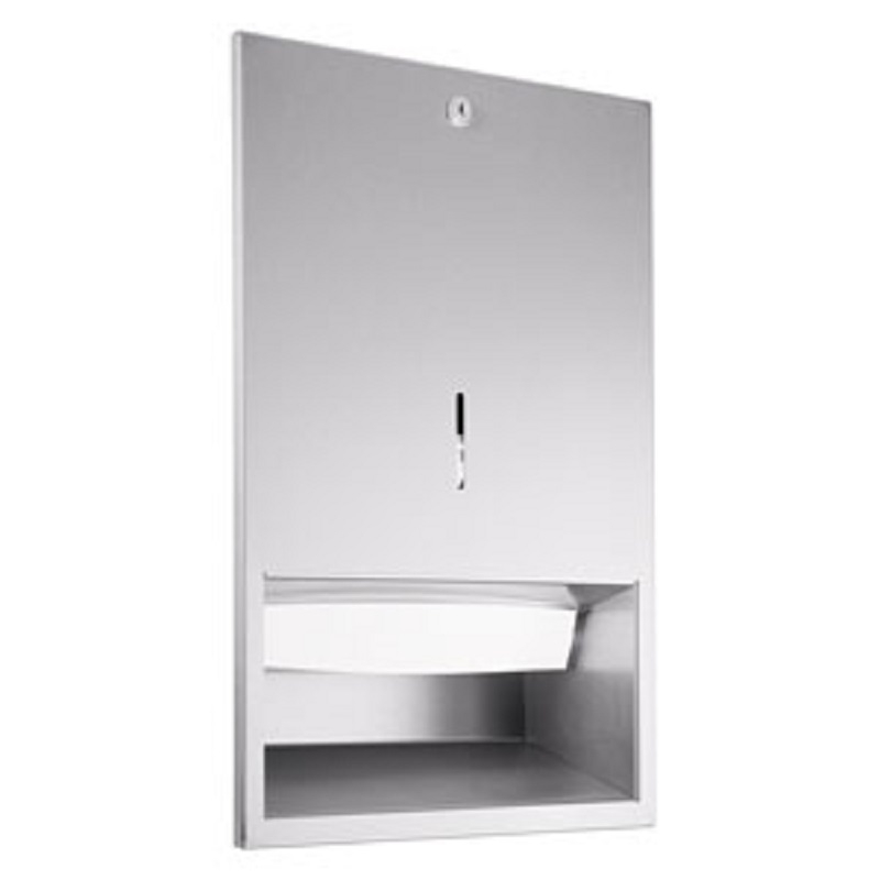 Paper Towel Dispenser Recessed Chrome Nickel Prestige