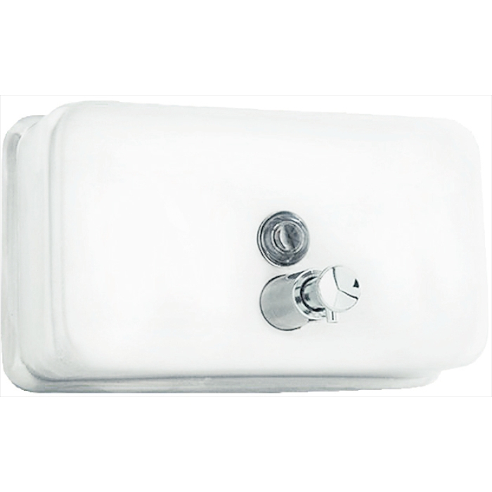 Inox Horizontal White Stainless Steel Soap Dispenser 1200ml - NF03002W