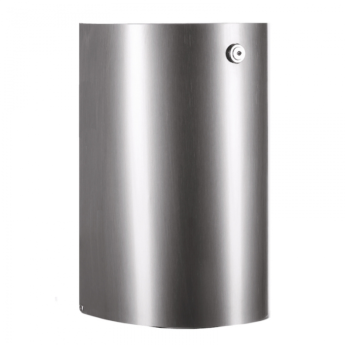 Prestige Brushed Stainless Steel Mini Centre Feed Paper Towel Dispenser side view - NF04099MINIS