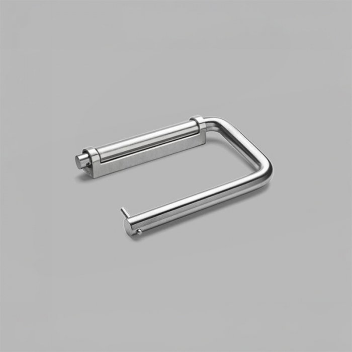 D Line Stainless Steel Single Roll Holder Side Angle