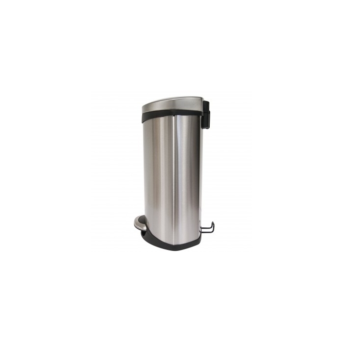 Pedal Bin Soft Close Stainless Steel 10ltr - Side View