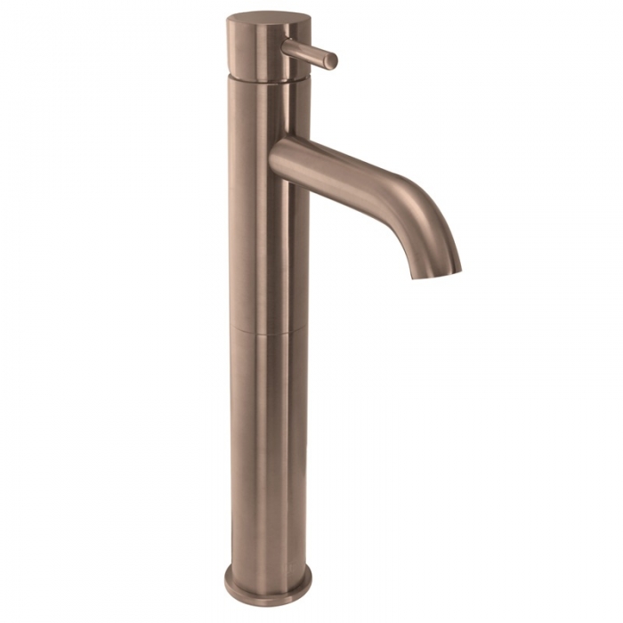 JTP Vos Single Lever Tall Basin Mixer Tap - Brushed Bronze image from the side - 21009ABRZ