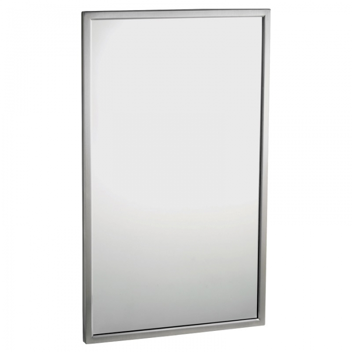 Welded-Frame Stainless Steel Bobrick Mirror 1220 x 610