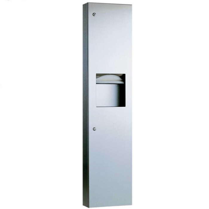Semi Recessed Paper Towel Dispenser and Waste Bin 24L