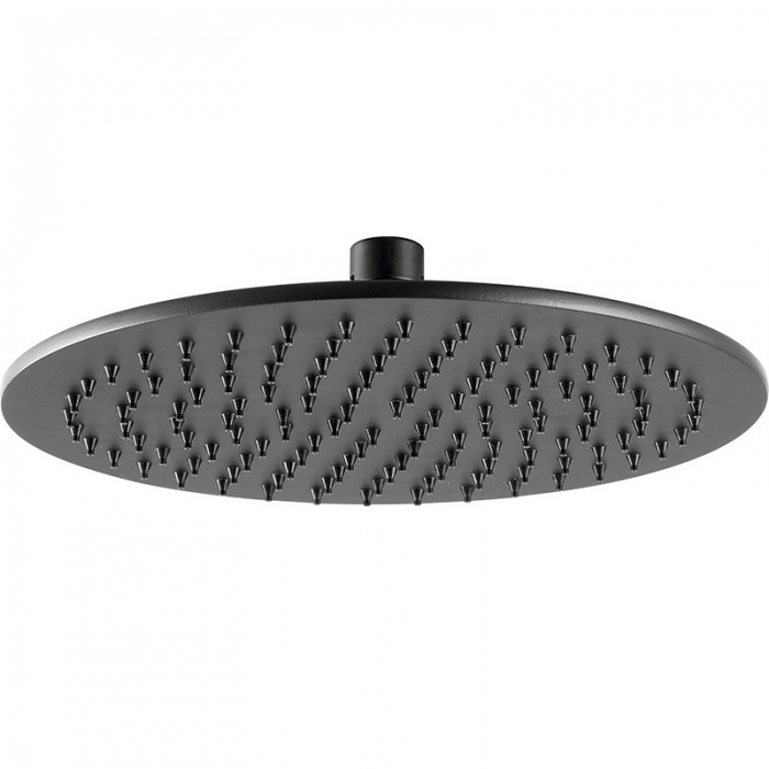 JTP Vos 250mm Matt Black Round Shower Head image - 28250MB