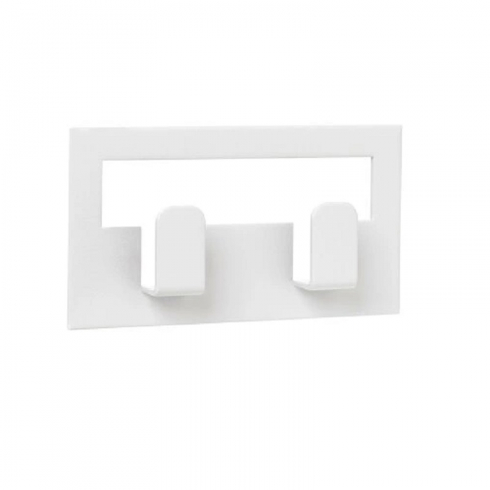 White Double Towel Hook
