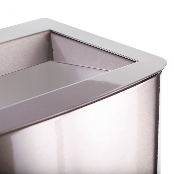Tower Waste Bin Stainless Steel 30ltr- Top View
