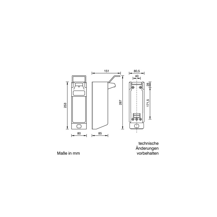 Soap Dispenser 500ml Short Lever Aluminium Prestige Mediq