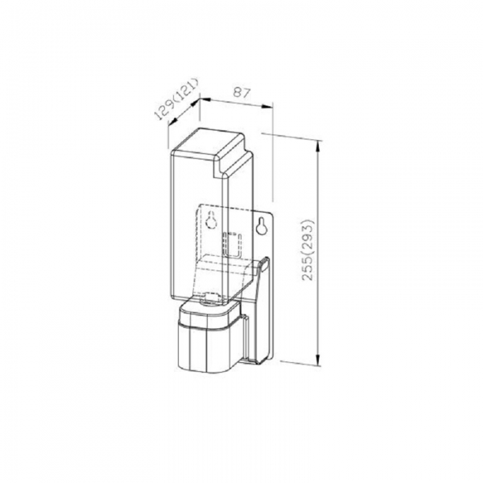 Marine Stainless Steel Automatic Soap Dispenser 950ml CAD Drawing